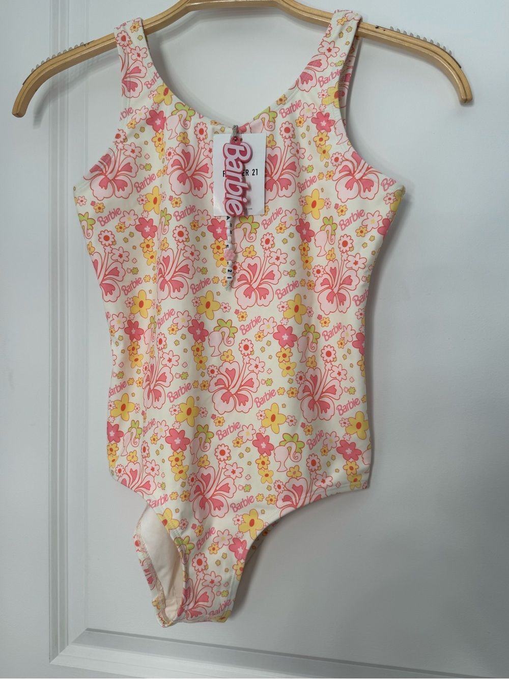 Forever 21 x Barbie collab girl swim wear